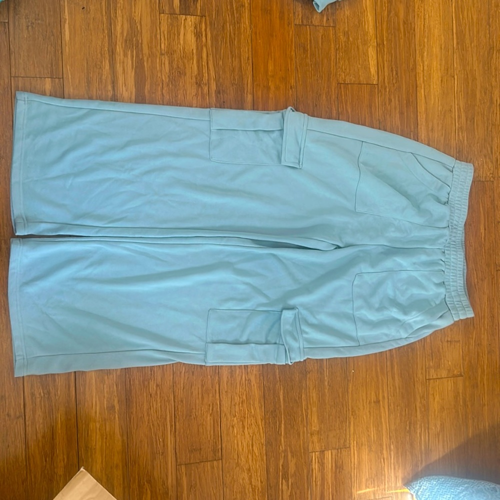 Blue cargo sweatpants